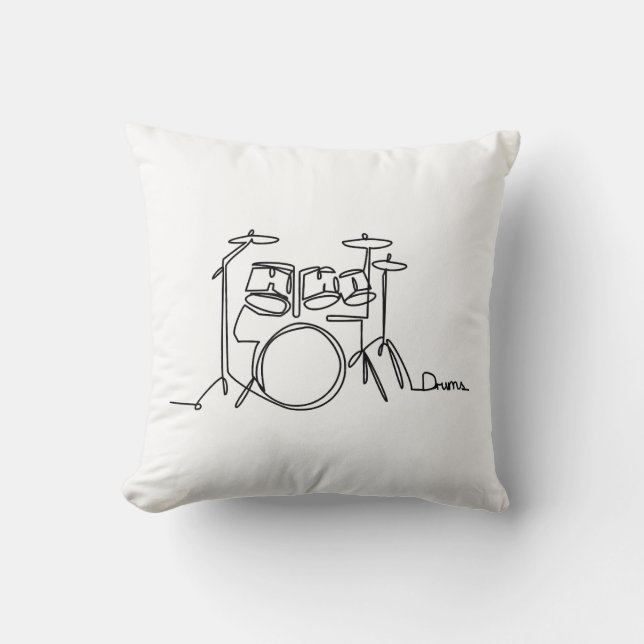 Almofada Drummer Music Design Um Tambor De Linha (Frente)