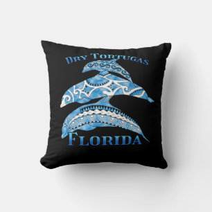 Almofada Dry Tortugas Flórida Chaves de Vacinação Golfinhos