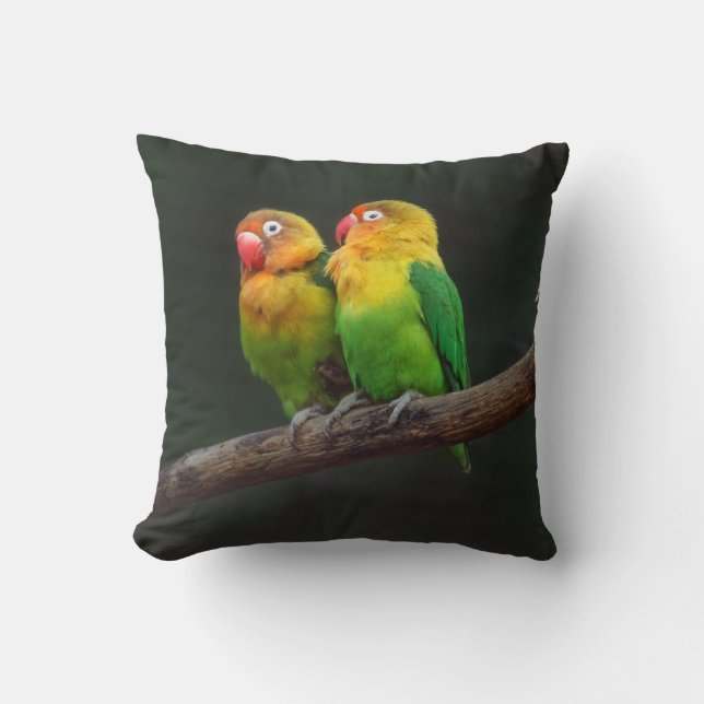Almofada Duas aves-pomba em uma ramificação (Frente)