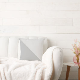 Almofada Duas Cinzas de tonalidade Diagonal e Média