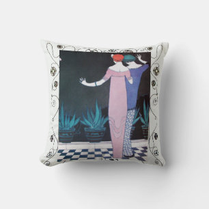 Almofada DUAS MULHERES NA Moda da Bela Arte NOTURNA