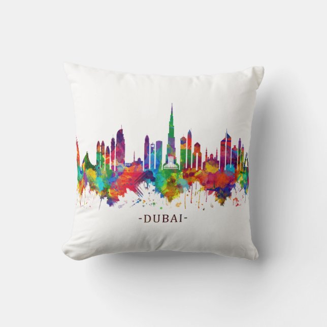 Almofada Dubai UAE Skyline (Frente)