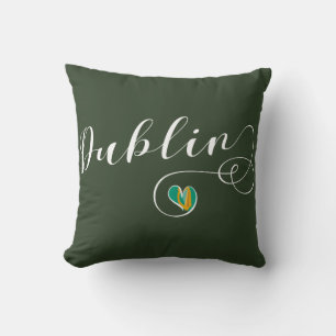 Almofada Dublin Heart Throw Cushion, Irlanda