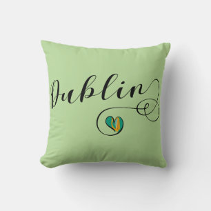 Almofada Dublin Heart Throw Cushion, Irlanda