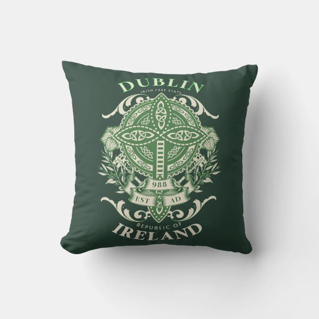 Almofada Dublin Irlanda Cruz Celta Celta (Frente)