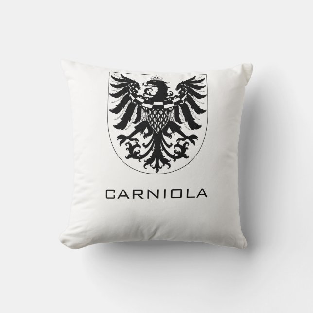 Almofada Ducado de Carníola Arte Heráldica Monocromática (Frente)