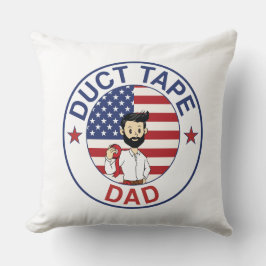 Almofada Duct Tape Dad - Throw Pillow (Square)