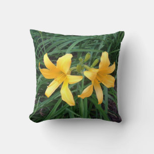 Almofada Duo Dourado de "Downey" do HEMEROCALLIS --