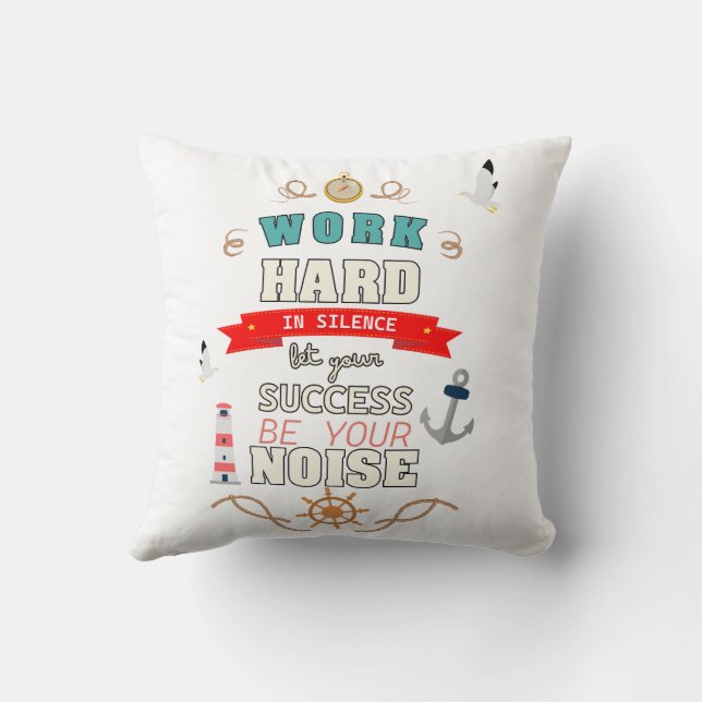 Almofada Duro de trabalho em silêncio (Verso)
