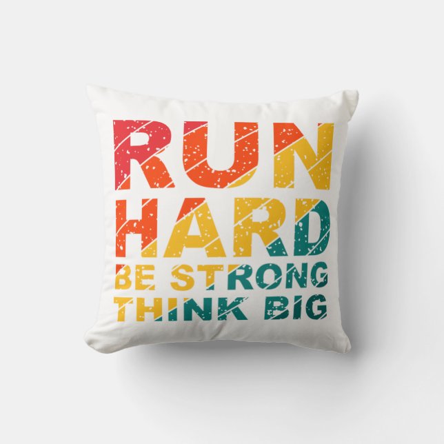 Almofada Duro, seja forte, pense grande (Frente)