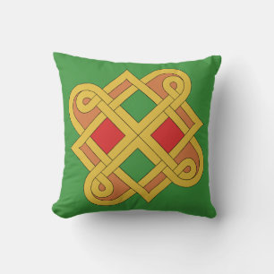 Almofada Durrow Knotwork 2016 Red and Green