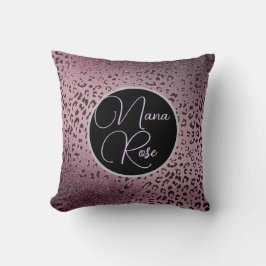 Almofada Dusky Violet Leopard Personalizado