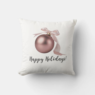ALMOFADA DUSTY ROSE HOLIDAY ORNAMENT THROW PILLOW