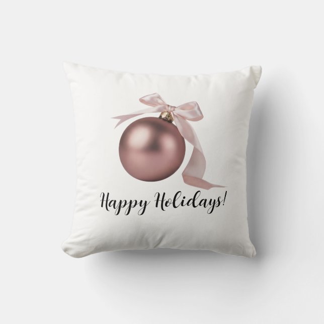 ALMOFADA DUSTY ROSE HOLIDAY ORNAMENT THROW PILLOW (Frente)