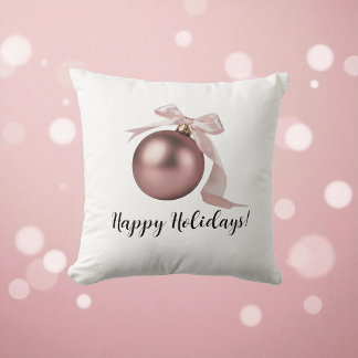 ALMOFADA DUSTY ROSE HOLIDAY ORNAMENT THROW PILLOW