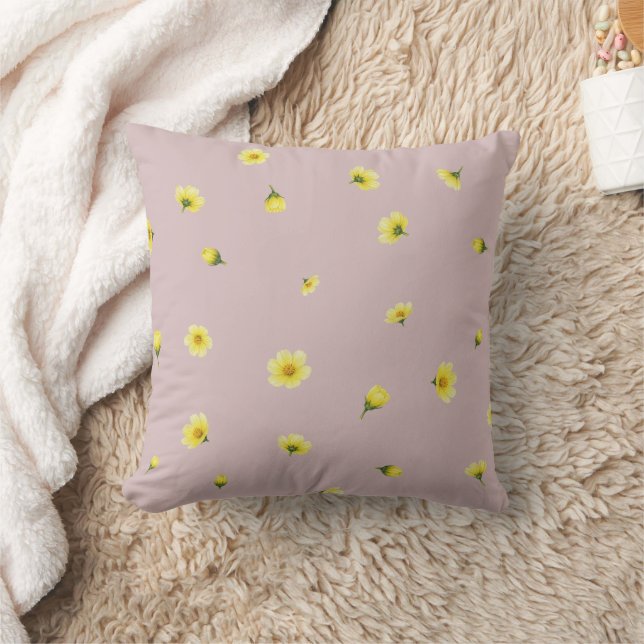 Almofada Dusty Rose Japanese Winter Cosmos Floral Pattern (Cobertor)