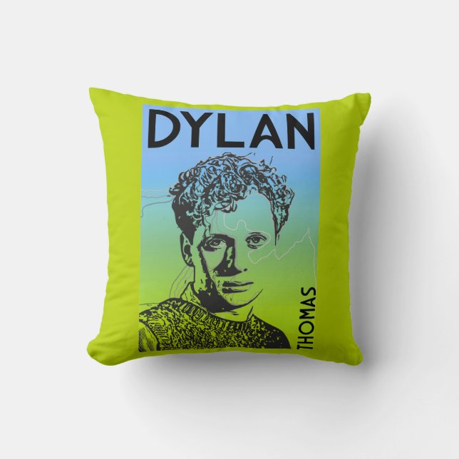 Almofada Dylan Thomas Welsh Poet (Frente)