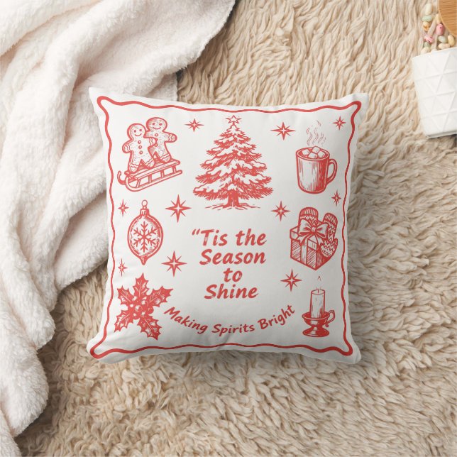 Almofada É a Temporada de Brilhar Natal (Cobertor)