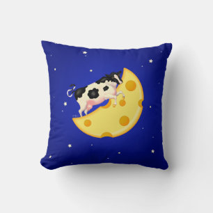 Almofada E a vaca saltou sobre a lua de queijo
