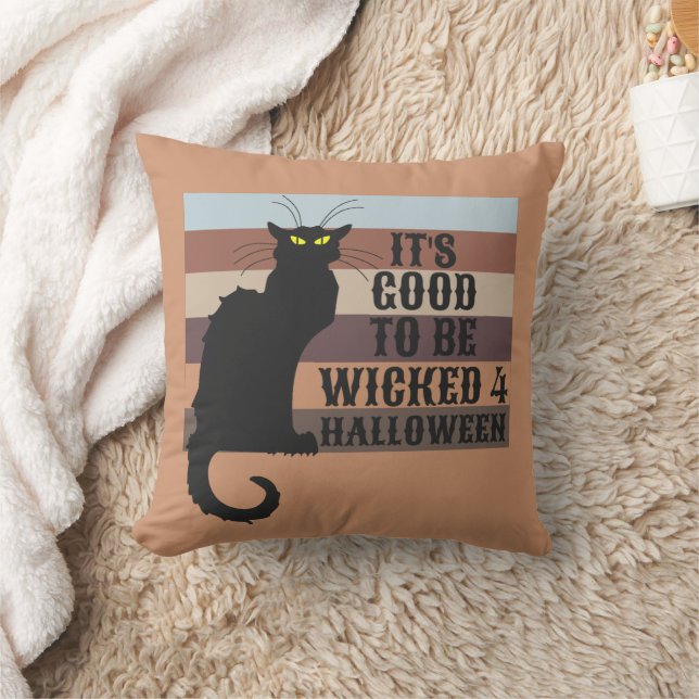 Almofada É BOM SER Gato Dia de as Bruxas engraçado MALUCO (Cobertor)