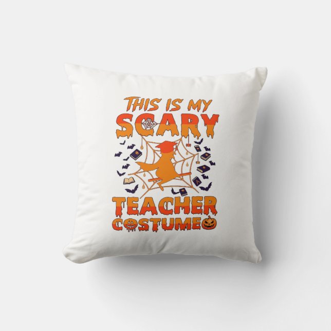 Almofada É Fantasmagórico Professor Fantasia Halloween Brux (Frente)