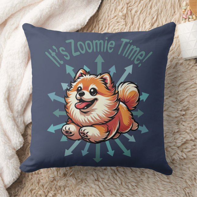 Almofada É hora do Zoomie Pomerânia (Cobertor)