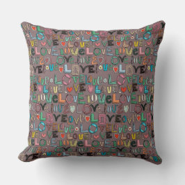 Almofada e LOVE mocha