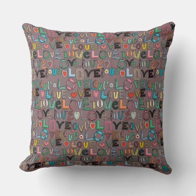 Almofada e LOVE mocha (Frente)
