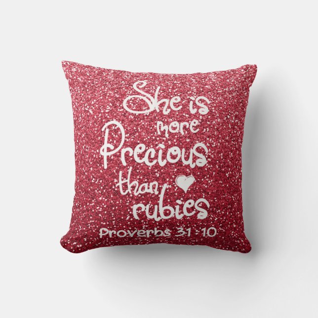 Almofada É mais preciosa do que o brilho dos provérbio dos (Frente)