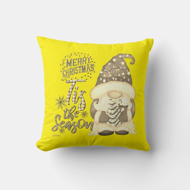 Almofada É o gnomo engraçado de natal da SEASON (Frente)
