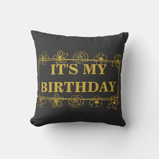 Almofada É o meu aniversário (Frente)