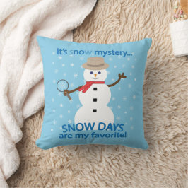 Almofada É o mistério da Detetive Snowman Blue