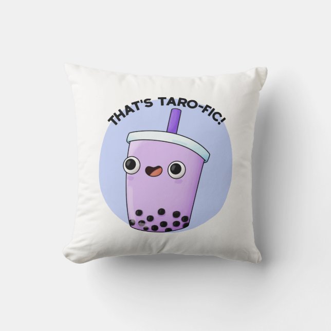 Almofada É o Taroffic Funny Boba Tea Pun (Frente)