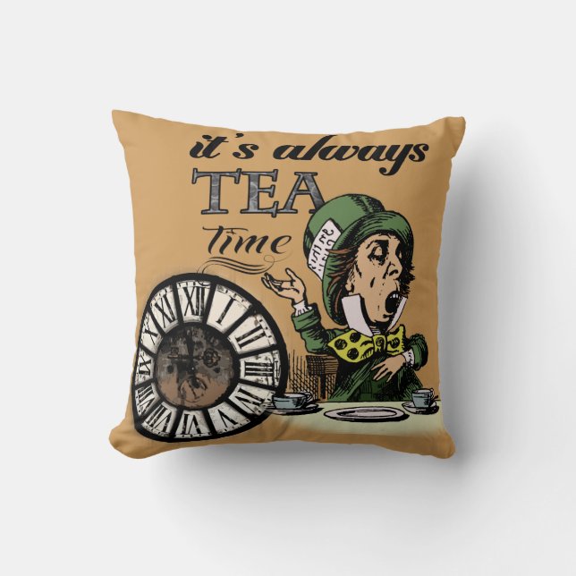 Almofada "É sempre arte louca do dicionário do Hatter do (Frente)