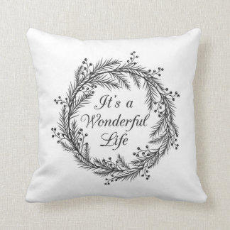 Almofada É uma vida maravilhosa - travesseiro do Natal