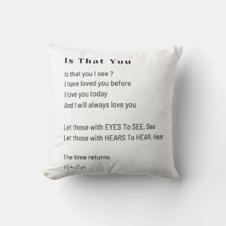 Almofada É você que eu vejo poesia de poema