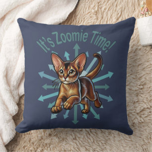 Almofada É Zoomie Time Abyssinian Cat