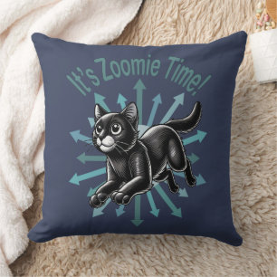 Almofada É Zoomie Time Black Cat