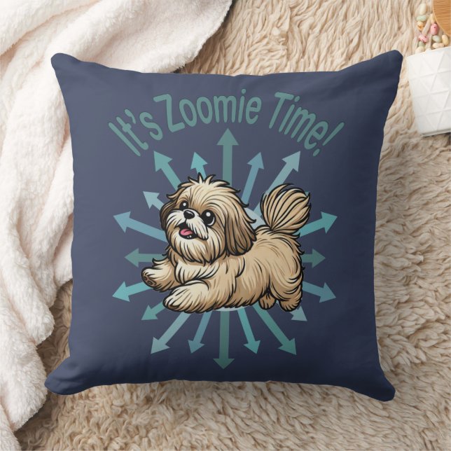 Almofada É Zoomie Time Shih Tzu (Cobertor)