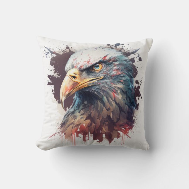 Almofada Eagle Retrait Animal Painting Willife Outdoor (Frente)