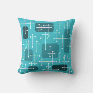 Almofada Eames Era Art Crosshairs Turquoise