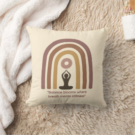 Almofada Earth-Toned Mindfulness Rainbow Yoga Design