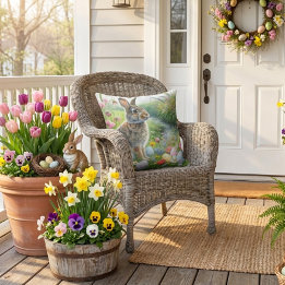 Almofada Easter Holiday Rabbit Nature 