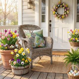 Almofada Easter Holiday Rabbit Nature