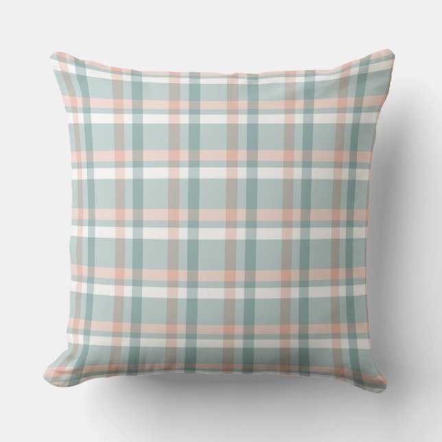 Almofada Easter Pastel Gingham Throw Pillow (Frente)