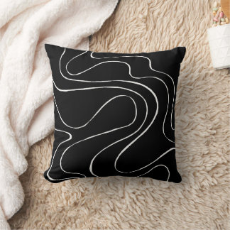 Almofada Ebb e Fluxo 2 - Preto em Branco