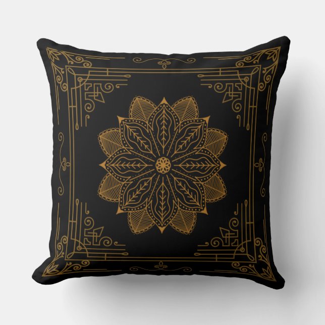 Almofada "Ebony" Art Nouveau (Frente)