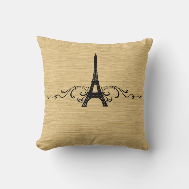 Almofada Ebony French Flourish Travesseiro (Frente)