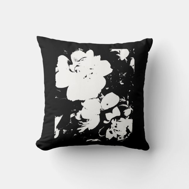 Almofada Ebony Snow Rosas (Frente)