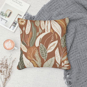 Almofada Eclectic Natural Terracotta Wildflower Boho Russo